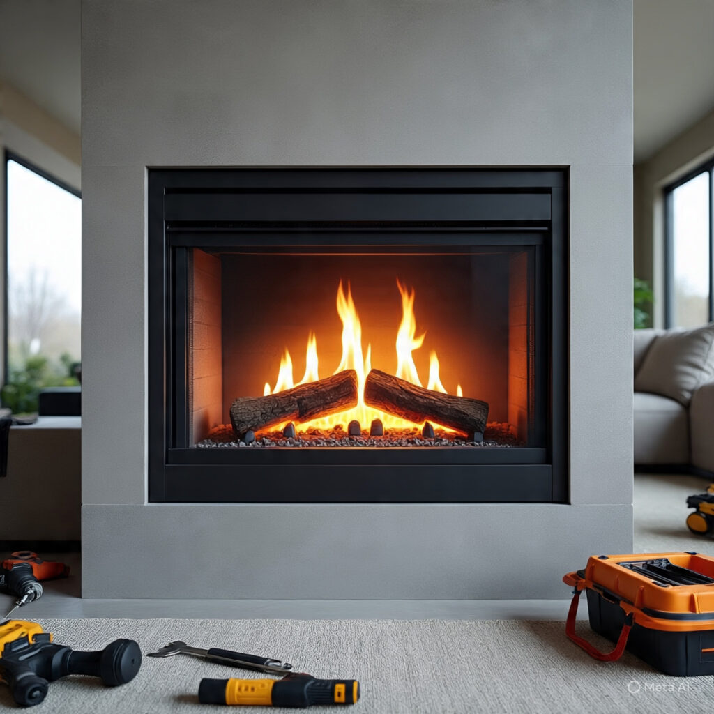 Double Sided Fireplace Insert