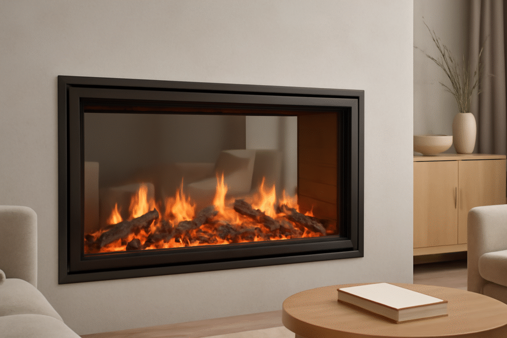 Double Sided Fireplace Insert